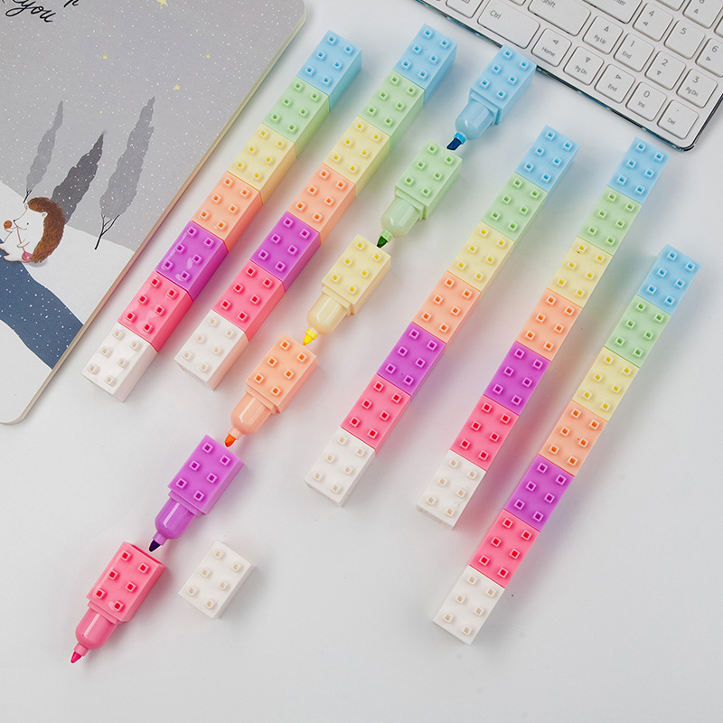 Pastel Highlighter Set Double Ended - 6pcs Pastel Color Body Building Block