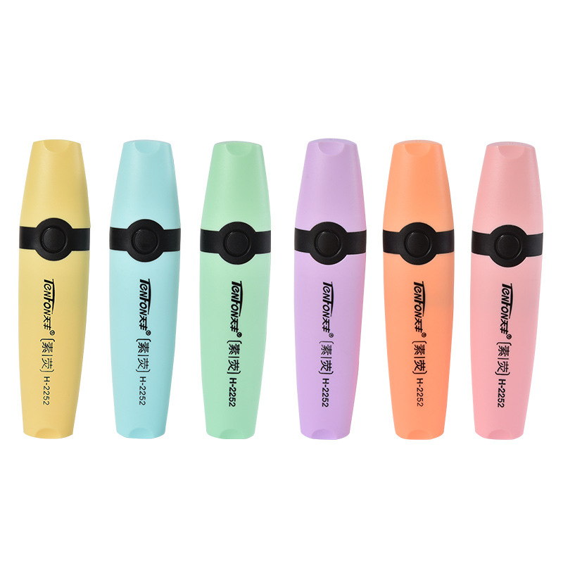 6 Pcs/set Pastel  Flat Single  - Pastel Highlighter Set Double Ended recension och pris