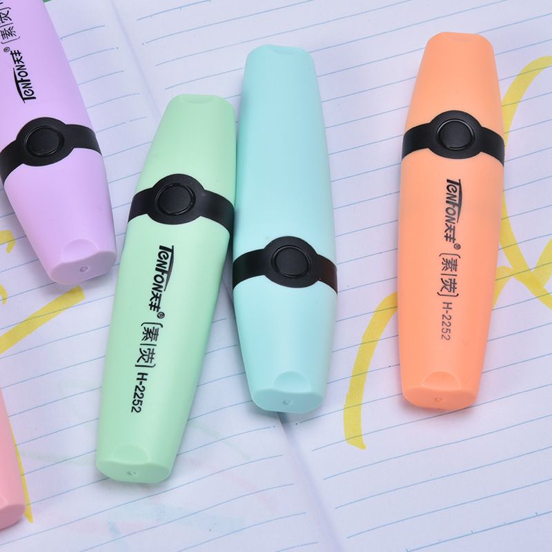 6 Pcs/set Pastel  Flat Single  - Pastel Highlighter Set Double Ended recension och pris