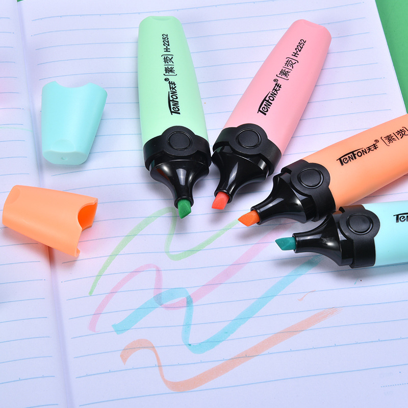 6 Pcs/set Pastel  Flat Single  - Pastel Highlighter Set Double Ended recension och pris