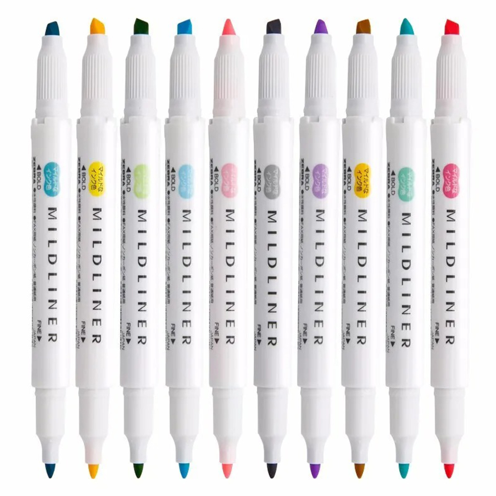 35 Color ZEBRA Mildliner Highl - Pastel Highlighter Set Double Ended recension och pris