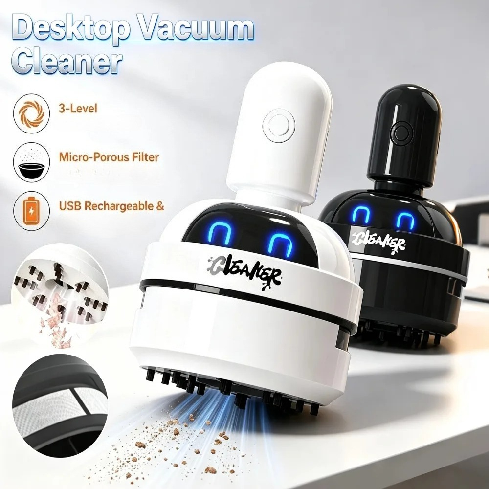 Portable Mini Desk Vacuum Clea - Mini Desktop Vacuum Cleaner For Eraser Dust recension och pris
