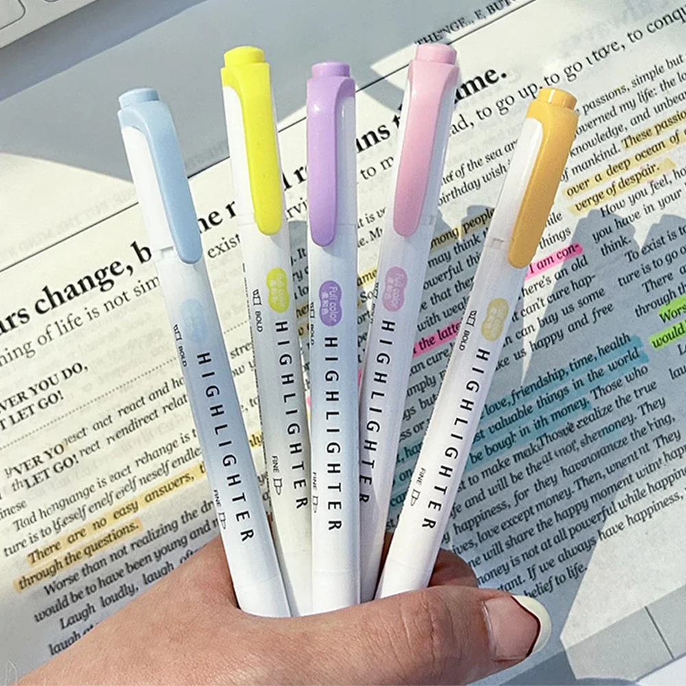 5pcs Pastel Highlighters Color - Pastel Highlighter Set Double Ended recension och pris