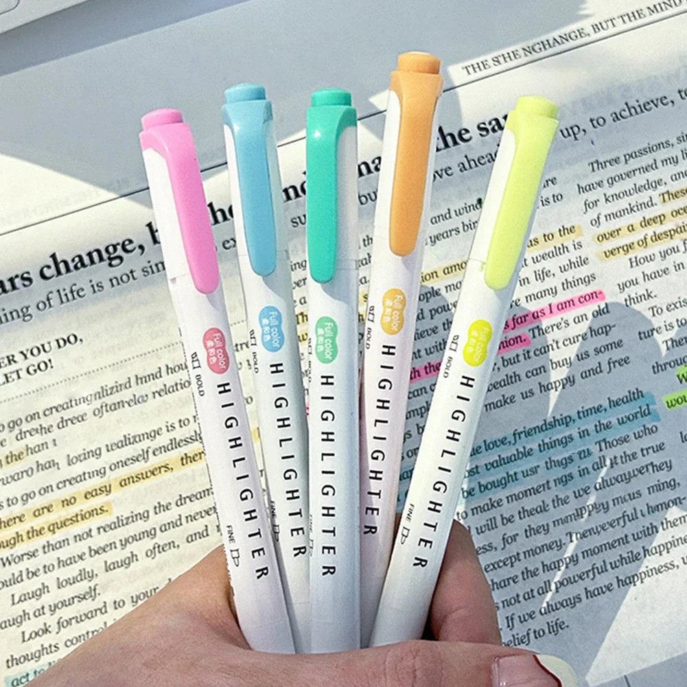 5pcs Pastel Highlighters Color - Pastel Highlighter Set Double Ended recension och pris
