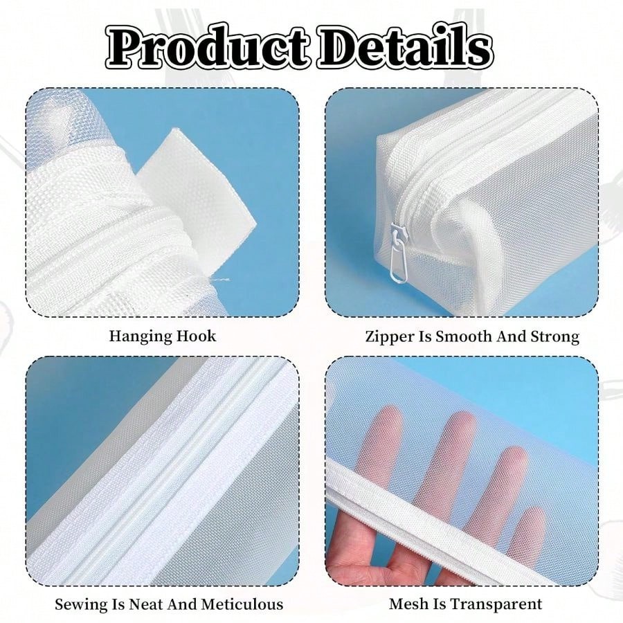 Transparent Mesh Exam Pencil C - Clear Mesh Pencil Pouch For Exam recension och pris