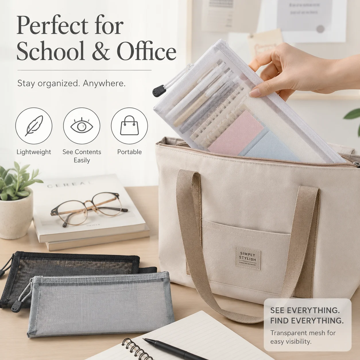 Transparent Mesh Pen Bag Clear - Clear Mesh Pencil Pouch For Exam recension och pris