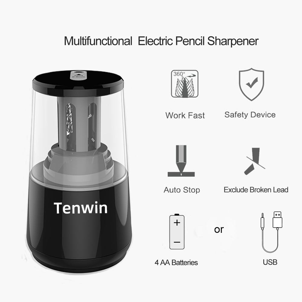 Tenwin Stationery Automatic El - Electric Pencil Sharpener Usb recension och pris