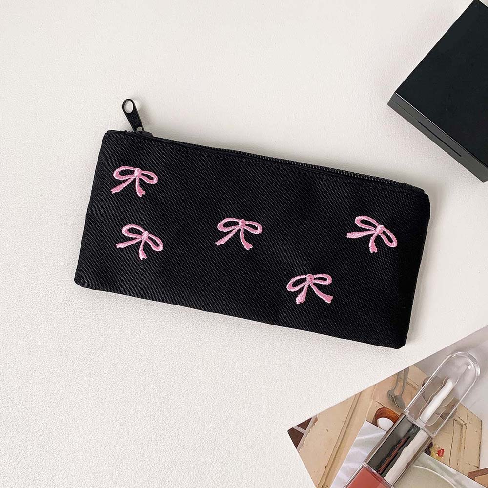 Bowknot Bow Stationery Bag Lar - Aesthetic Large Pencil Case Pouch recension och pris