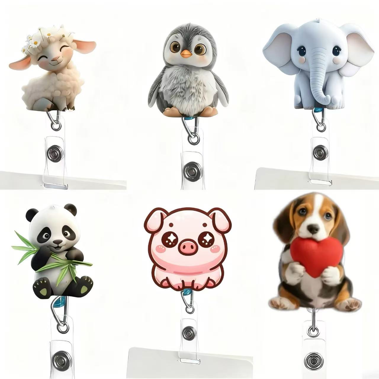 1PC Cute Cat Retractable Badge - School Supplies recension och pris
