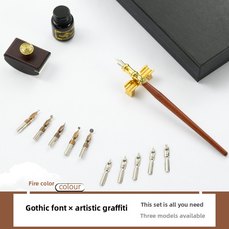 Retro Wooden Stick Dip Pen Set - Writing Tools recension och pris