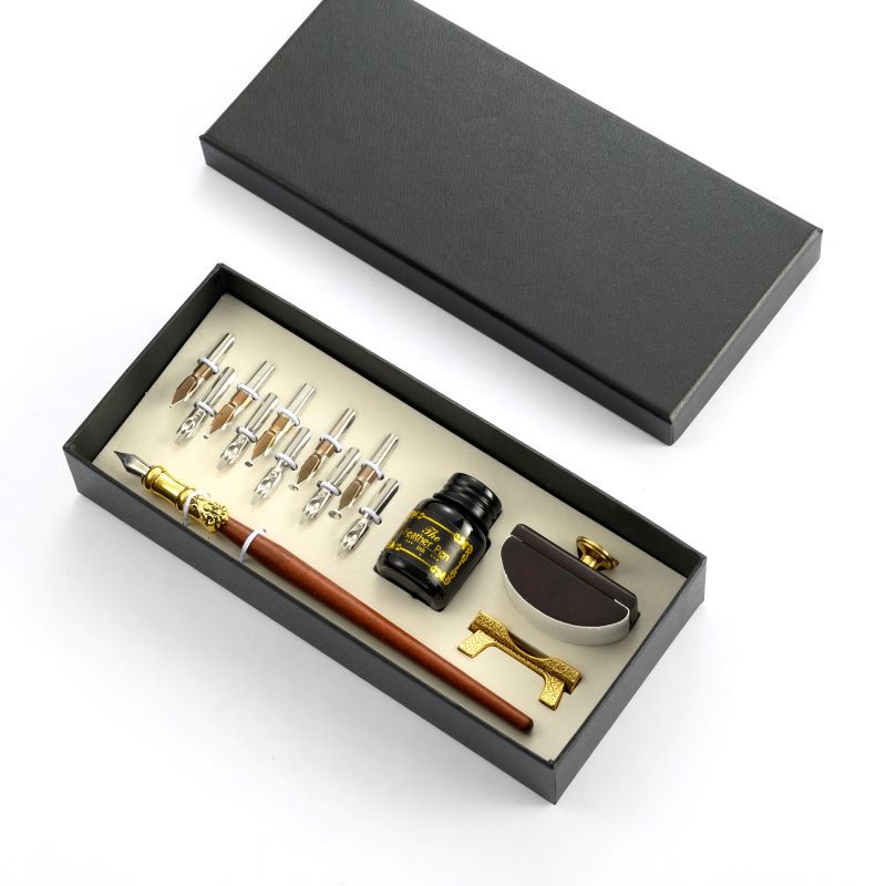 Retro Wooden Stick Dip Pen Set - Writing Tools recension och pris