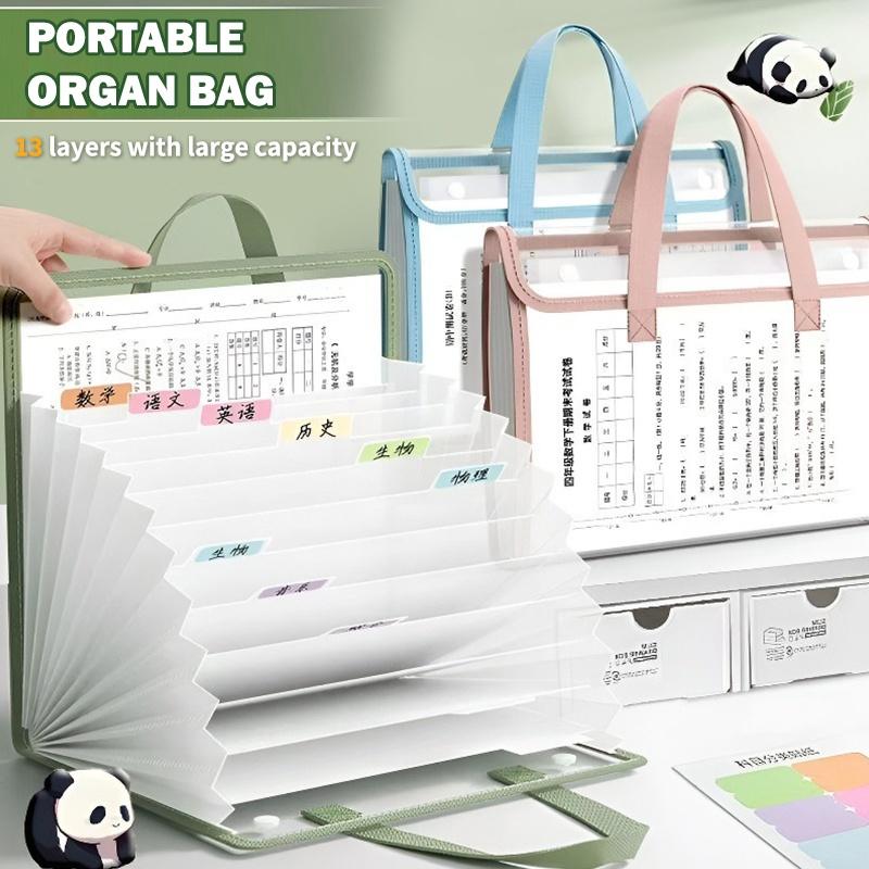 A4 Portable Accordion File Org - Expandable Accordion File Folder 13 Pockets recension och pris