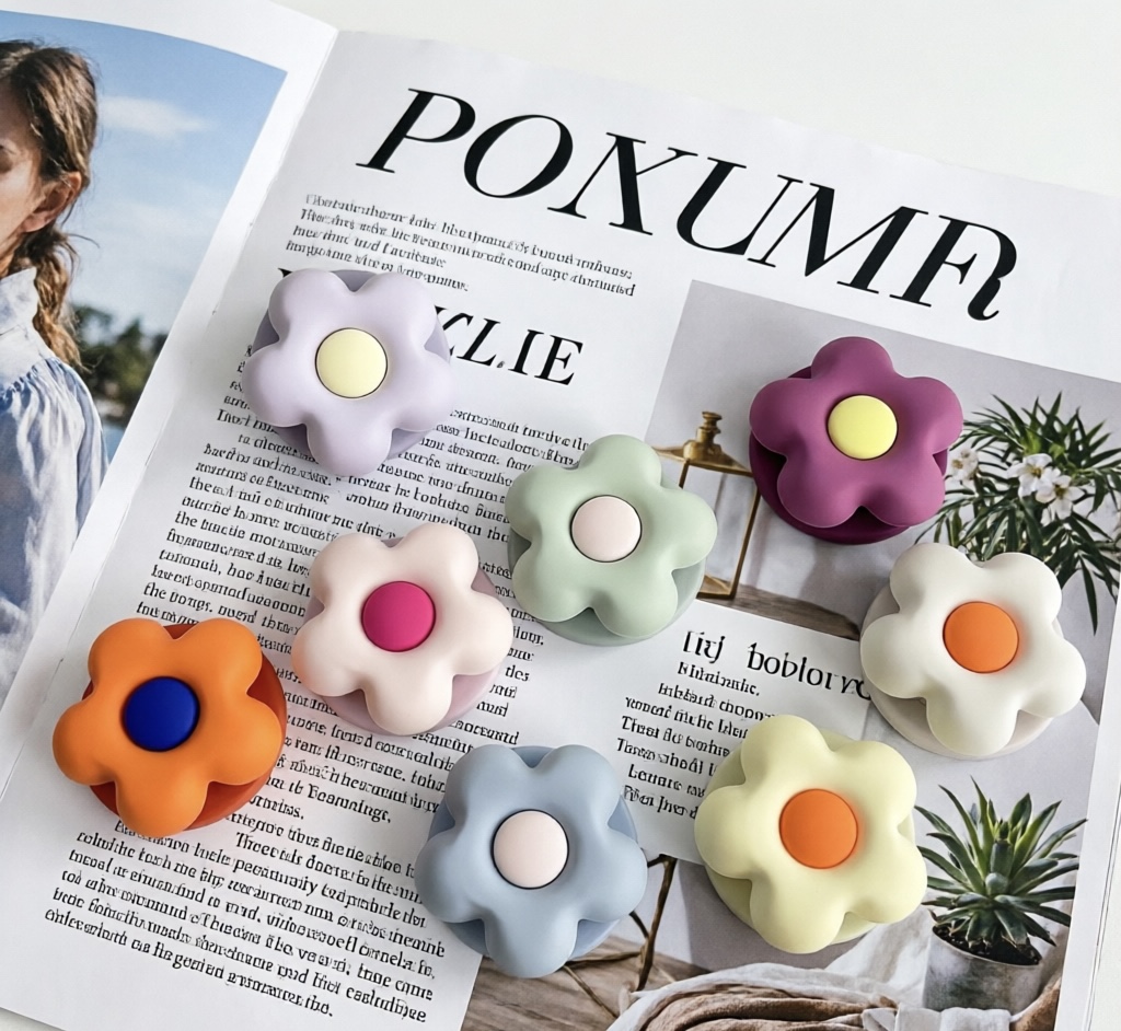 Cute Matte Flower Silicone Pho - Desk Accessories recension och pris