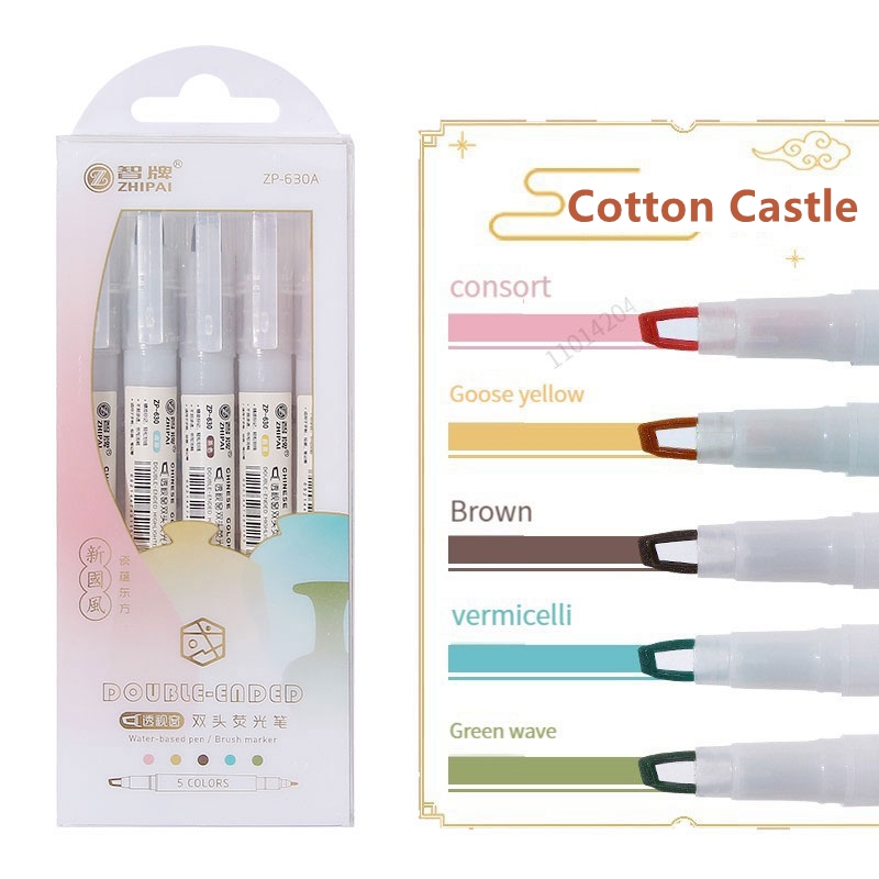 5pcs/set Double Tip Highlighte - Pastel Highlighter Set Double Ended recension och pris