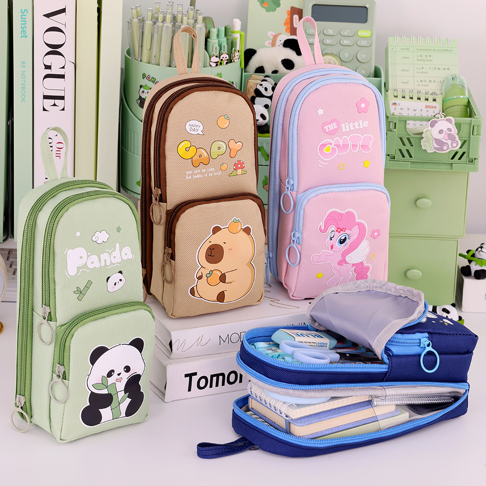 Cute Cartoon Capybara Pencil C - Aesthetic Large Pencil Case Pouch recension och pris