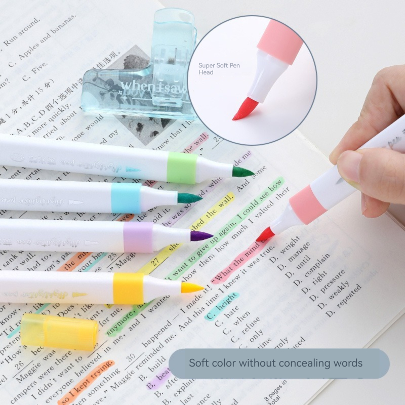 6 Colors Pastel Color Highligh - Pastel Highlighter Set Double Ended recension och pris