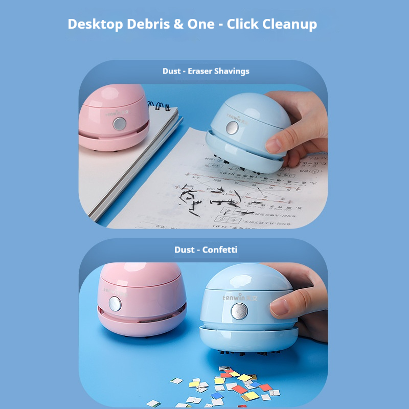 Tenwin Mini Handheld Desktop V - Mini Desktop Vacuum Cleaner For Eraser Dust recension och pris