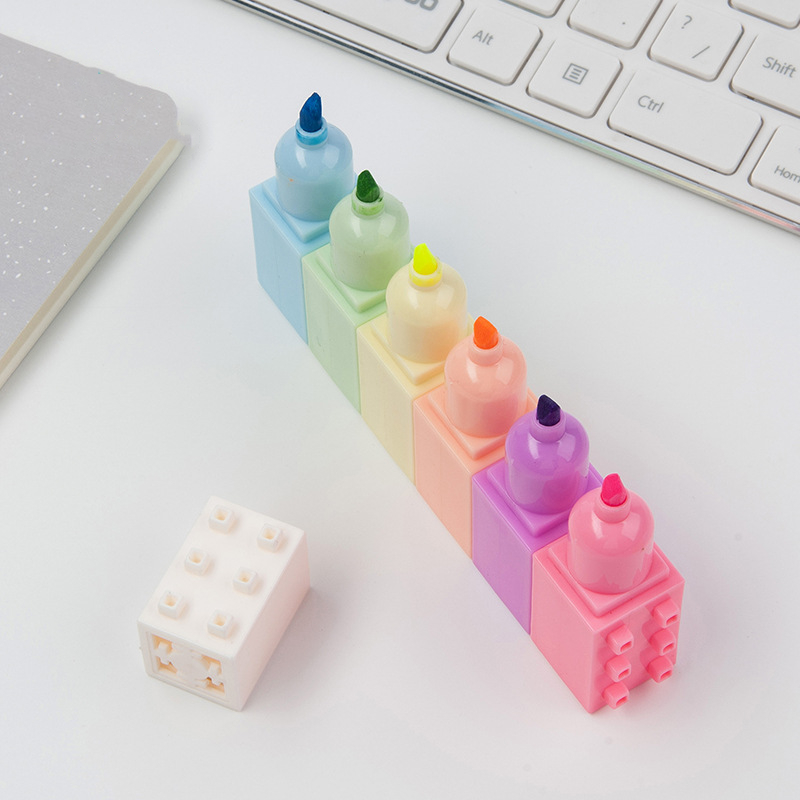 6pcs Pastel Color Body Buildin - Pastel Highlighter Set Double Ended recension och pris