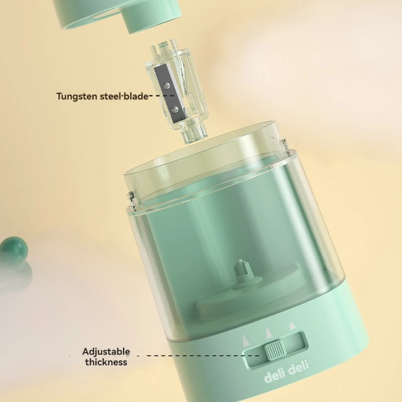 Deli VA3 Green USB battery dua - Electric Pencil Sharpener Usb recension och pris