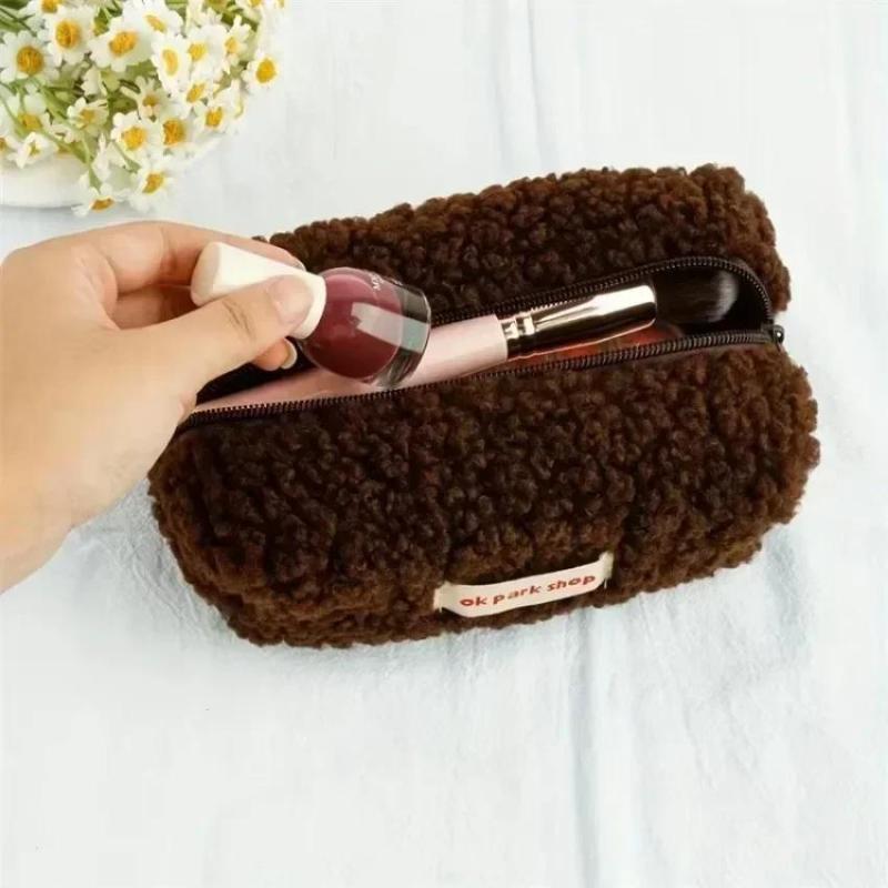 Lamb Plush Storage Bag Simple  - Aesthetic Large Pencil Case Pouch recension och pris