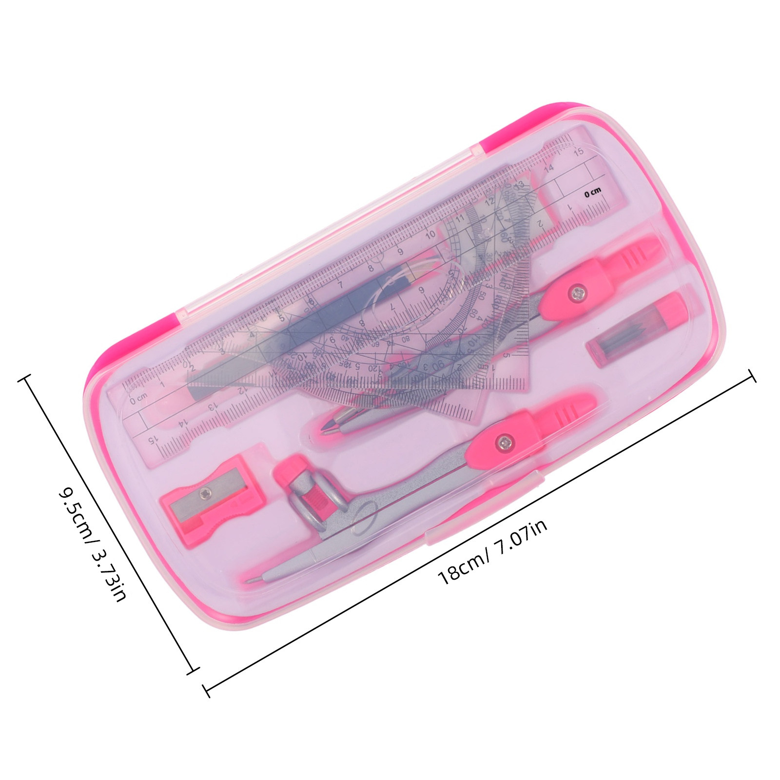1Set Lightweight Portable Comp - Math Geometry Set With Compass recension och pris
