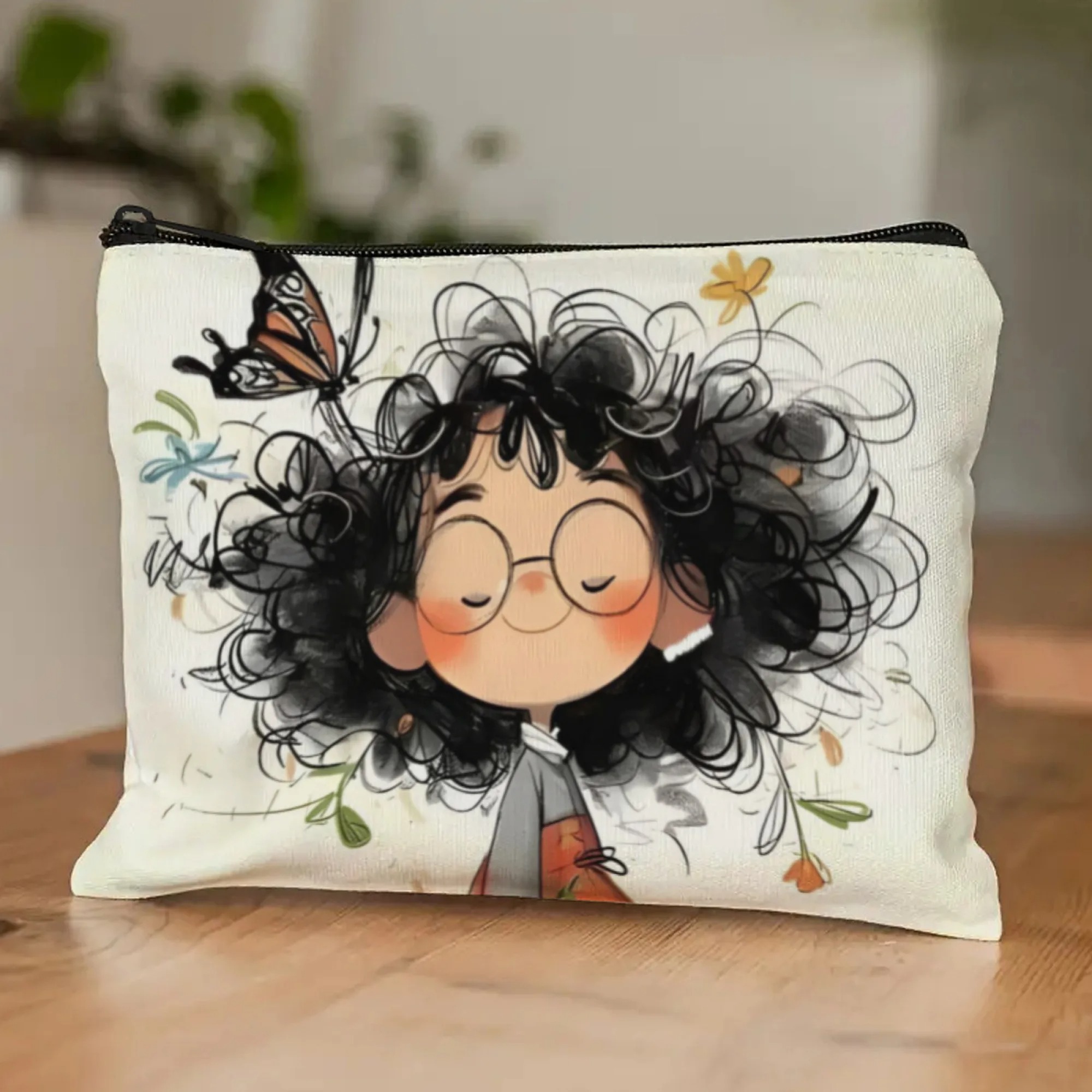 Cartoon Girl Makeup Bag Zipper - Stationery recension och pris