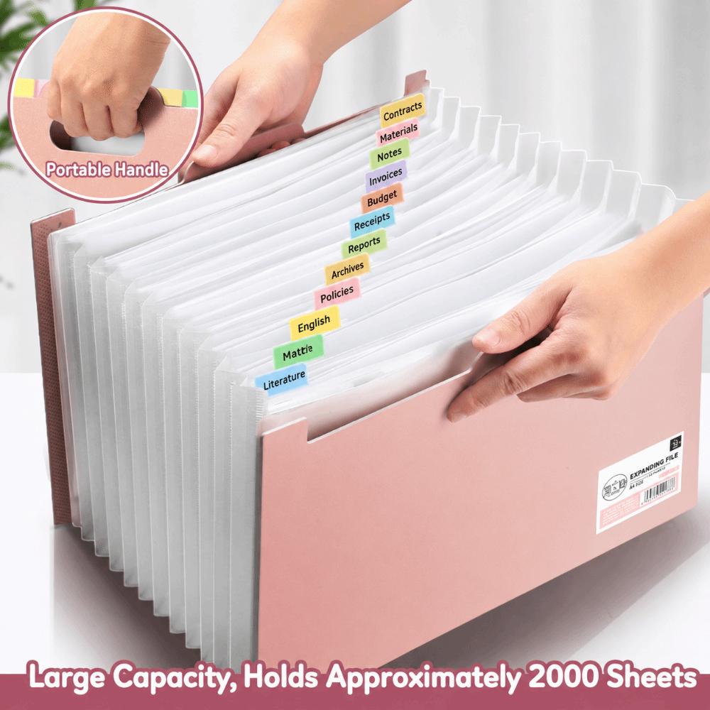 13 Pockets Expanding File Fold - Expandable Accordion File Folder 13 Pockets recension och pris