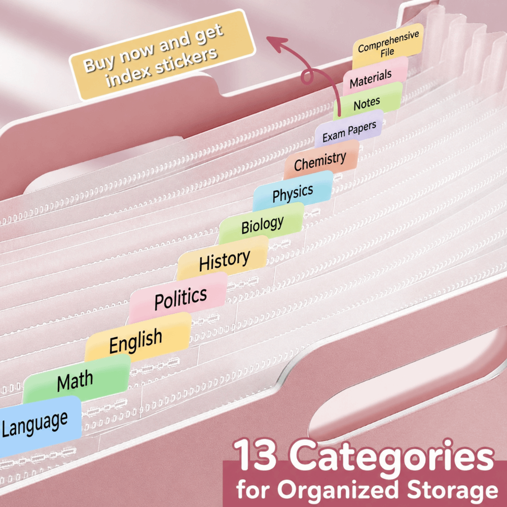13 Pockets Expanding File Fold - Expandable Accordion File Folder 13 Pockets recension och pris