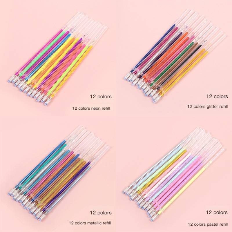 Gel Pen Refills Set 12/100 Col - Pastel Highlighter Set Double Ended recension och pris