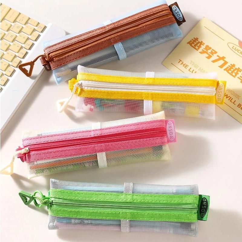 Transparent Mesh Pencil Pouch  - Clear Mesh Pencil Pouch For Exam recension och pris