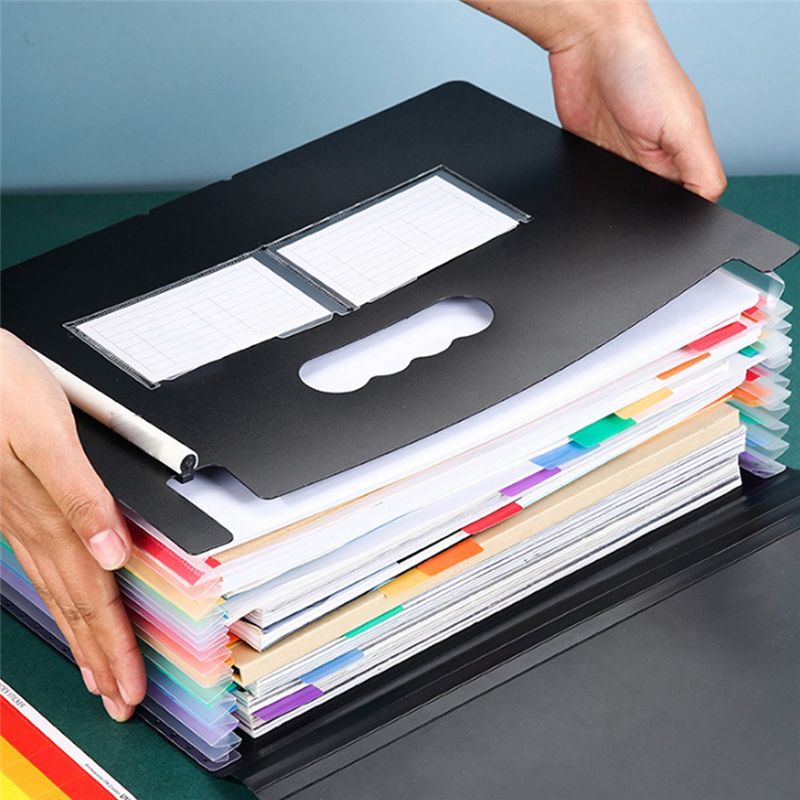 1 Piece 13 Pockets Expanding F - Expandable Accordion File Folder 13 Pockets recension och pris