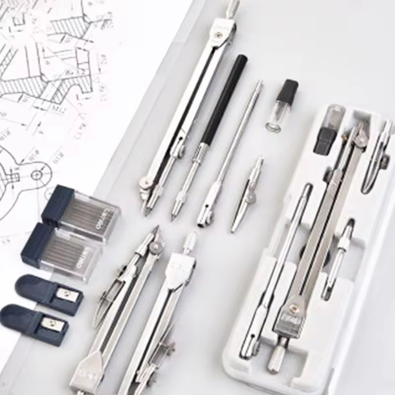 Stainless Steel Multifunctiona - Math Geometry Set With Compass recension och pris
