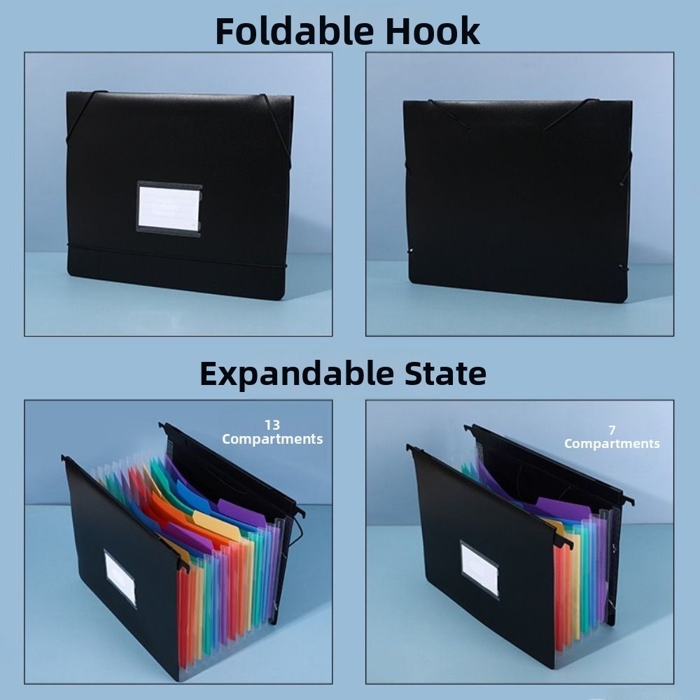 7/13 Pockets Expanding File Fo - Expandable Accordion File Folder 13 Pockets recension och pris