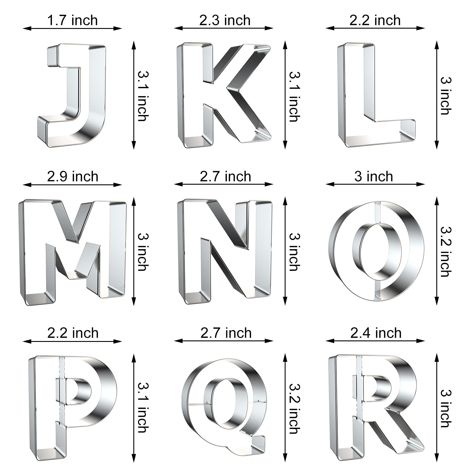 Letter Cookie Cutters Shapes - - Writing Tools recension och pris