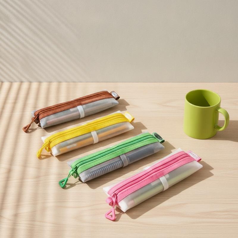 @*Transparent Mesh Pencil Pouc - Clear Mesh Pencil Pouch For Exam recension och pris