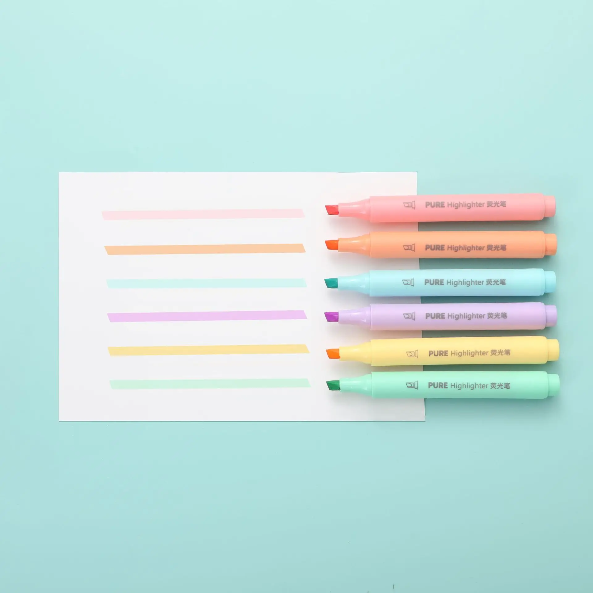 6Pcs/set Pastel Color Macaron  - Pastel Highlighter Set Double Ended recension och pris